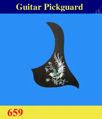 Guitar Handcrafted Rosewood Pickguard, Mop & Abalone Inlay, Bruce Wei ( 659 ) 