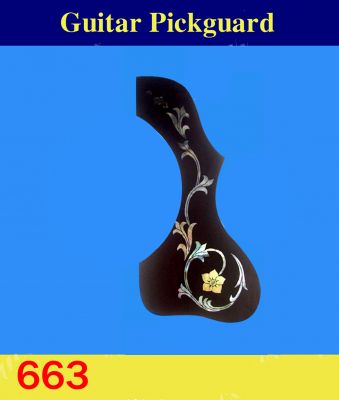 Guitar Rosewood Pickguard, Mop & Abalone Inlay, Bruce Wei ( 663 ) 
