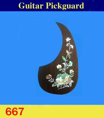Guitar Rosewood Pickguard, Mop & Abalone Inlay, Bruce Wei ( 667 ) 