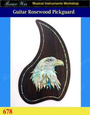 Bruce Wei, Guitar Part - Rosewood Pickguard W/ Mop Art Inlay (678)