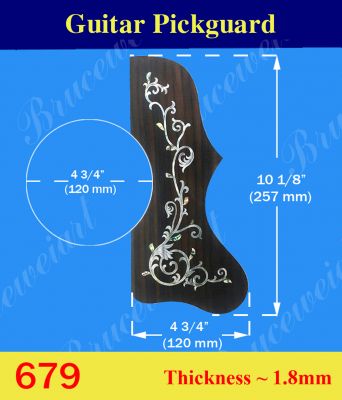 Bruce Wei, Guitar Part - Rosewood Pickguard W/ Mop Art Inlay ( 679 )