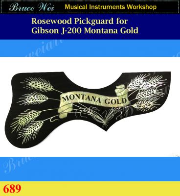 Gibson J200 Montana Gold Guitar Rosewood Pickguard , Mop Inlay, Bruce Wei (689) 