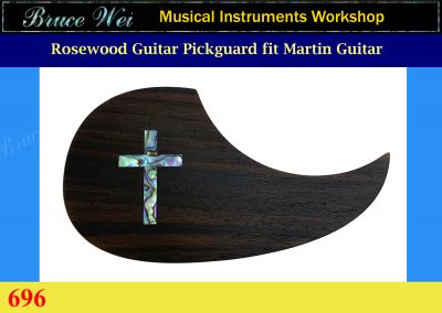 Fit Martin MA5 style, Rosewood Guitar Pickguard, Abalone Inlay, Bruce Wei ( 696 ) 