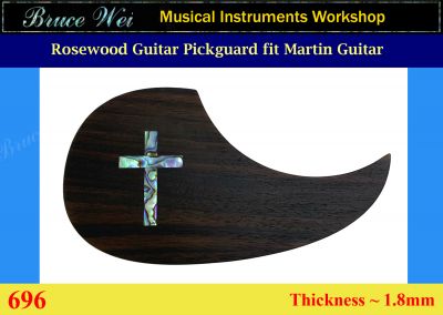 Bruce Wei, Guitar Part - Rosewood Pickguard W/ Abalone Inlay ( 696 )