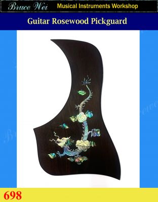 Guitar Rosewood Pickguard, Mop & Abalone Inlay, Bruce Wei ( 698 ) 