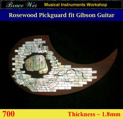 Bruce Wei, Guitar Part - Rosewood Pickguard W/ Mop Art Inlay ( 700 )