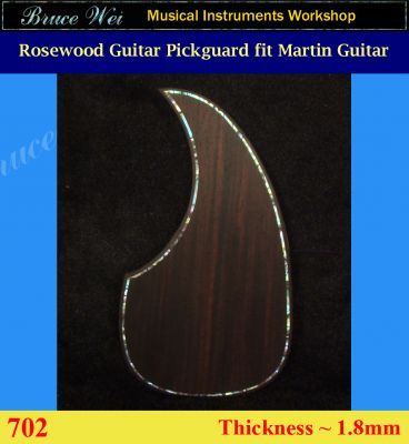 Bruce Wei, Guitar Rosewood Pickguard w/ Abalone Inlay fit Martin MA5 style (702)