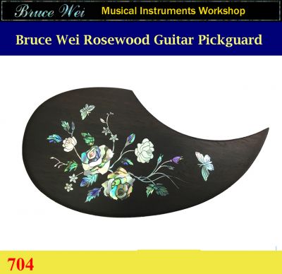 Guitar Rosewood Pickguard, Mop & Abalone Inlay, Bruce Wei ( 704 )