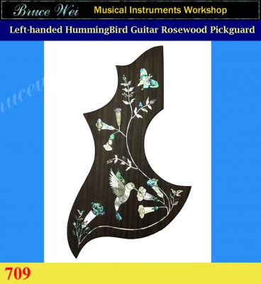 For HummingBird Guitar, Left Hand Rosewood Pickguard, Mop & Abalone Inlay, Bruce Wei (709) 