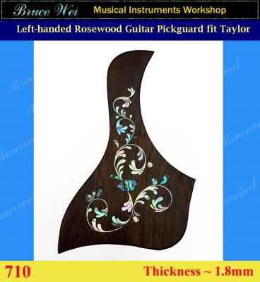 Bruce Wei, Guitar Left Hand Rosewood Pickguard Fit Taylor 517e, Mop Inlay ( 710 )