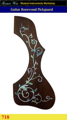 Guitar Rosewood Pickguard, Mop & Abalone Inlay, Bruce Wei ( 718 ) 