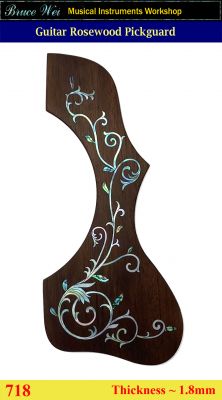 Bruce Wei, Guitar Part - Rosewood Pickguard W/ Mop Art Inlay ( 718 )