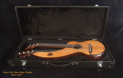 Solid Spruce,Indian Rosewood Tenor Harp Ukulele, MOP Inlay,Bevelled Armrest, Hard Case HU17-2057