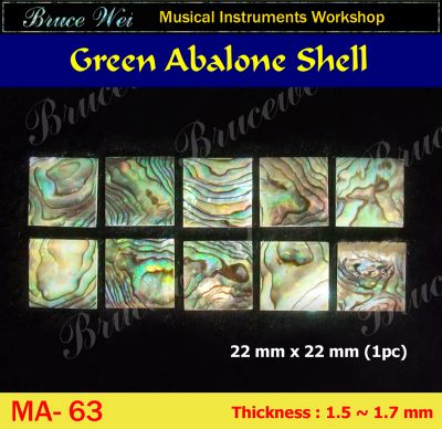 Bruce Wei - Green Abalone Shell, Inlay Material 10pcs ( MA-63 )