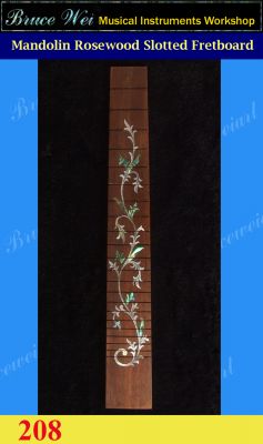 Bruce Wei, Mandolin Part - 13 7/8'' Slotted Fretboard w/MOP Art Inlay 208