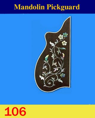 F5 Mandolin Left Hand Rosewood Pickguard, MOP & Abalone Inlay, Bruce Wei (106)