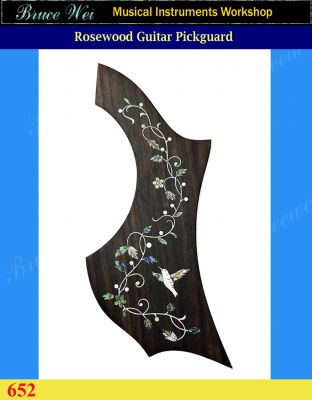 Bruce Wei, Guitar Part - Rosewood Pickguard W/ Mop Art Inlay ( 652 )