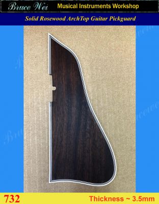 For Archtop Guitar, Solid Rosewood Pickguard, humbucker space, Bruce Wei (732)
