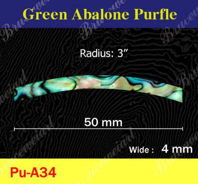 Bruce Wei, 10 Curved Abalone Purfle Radius 3