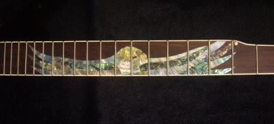 Handcrafted 5 String Banjo Neck, Solid Mahogany MOP & Abalone Eagle Inlay, Heel Carved, Bruce Wei BN-2026