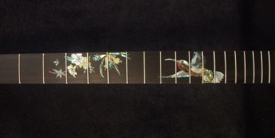Left-Handed Electric Guitar Replacement Strat Neck, Solid Macassar Ebony,Bruce Wei GN-2094 