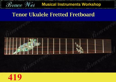 Bruce Wei, Tenor Ukulele Fretted Fretboard w/MOP Art Inlay (419)