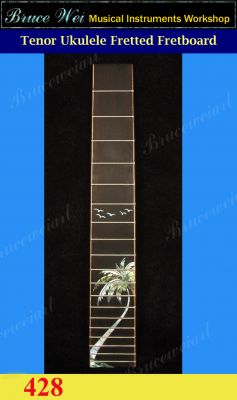 Bruce Wei, Tenor Ukulele Fretted Fretboard w/MOP Art Inlay (428)