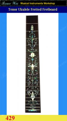 Bruce Wei, Tenor Ukulele Fretted Fretboard w/MOP Art Inlay (429)