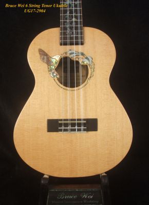 Bocote 6 String Tenor Ukulele Humming Bird, Mop Inlay UG17-2904