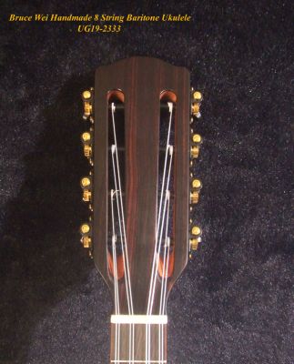 Handmade 8 String Baritone Ukulele, Slotted Head, Bruce Wei UG19-2333