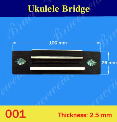 Bruce Wei, Ukulele Part - Rosewood Tenor Ukulele Bridge (001)