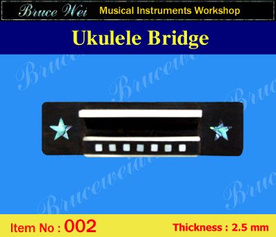 Bruce Wei, Ukulele Part - Rosewood Tenor Ukulele Bridge (002)