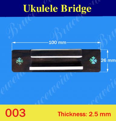 Bruce Wei, Ukulele Part - Rosewood Tenor Ukulele Bridge (003)