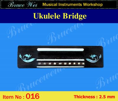Bruce Wei, Ukulele Part - Rosewood Tenor Ukulele Bridge (016)