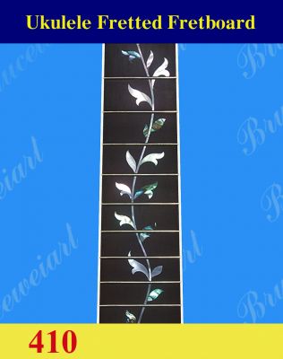 Bruce Wei, Tenor Ukulele Fretted Fretboard w/MOP Vine Inlay (410)