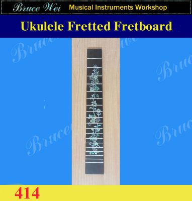 Bruce Wei, Tenor Ukulele Fretted Fretboard w/ Mop Art Inlay (414)