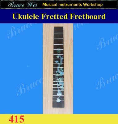 Bruce Wei, Tenor Ukulele Fretted Fretboard w/ Mop Art Inlay (415)