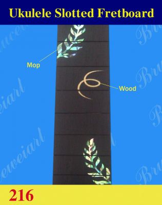 Bruce Wei,Tenor Ukulele Slotted Fretboard w/Mop & wood Inlay (216)