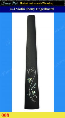 Bruce Wei, 4/4 Violin part - Ebony Fingerboard with Clover Leaf Abalone, MOP Inlay VF-008
