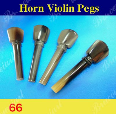 Free Shipping, 4/4 Violin Buffalo Horn Pegs 4pcs, Bruce Wei ( 66 ) 