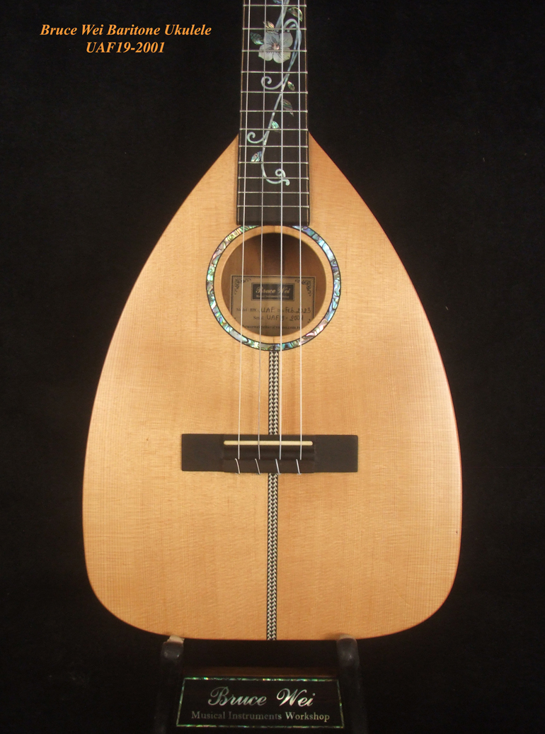 Bruce wei solid acacia archback baritone ukulele uaf19 2001