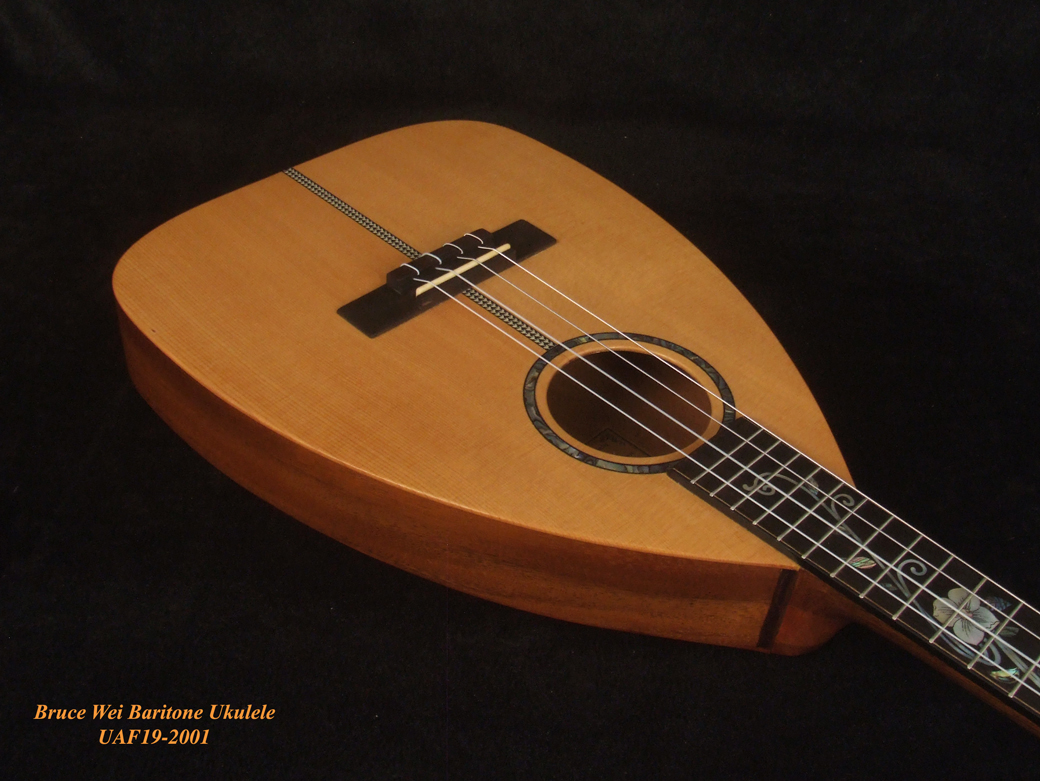 Bruce wei solid acacia archback baritone ukulele uaf19 2001