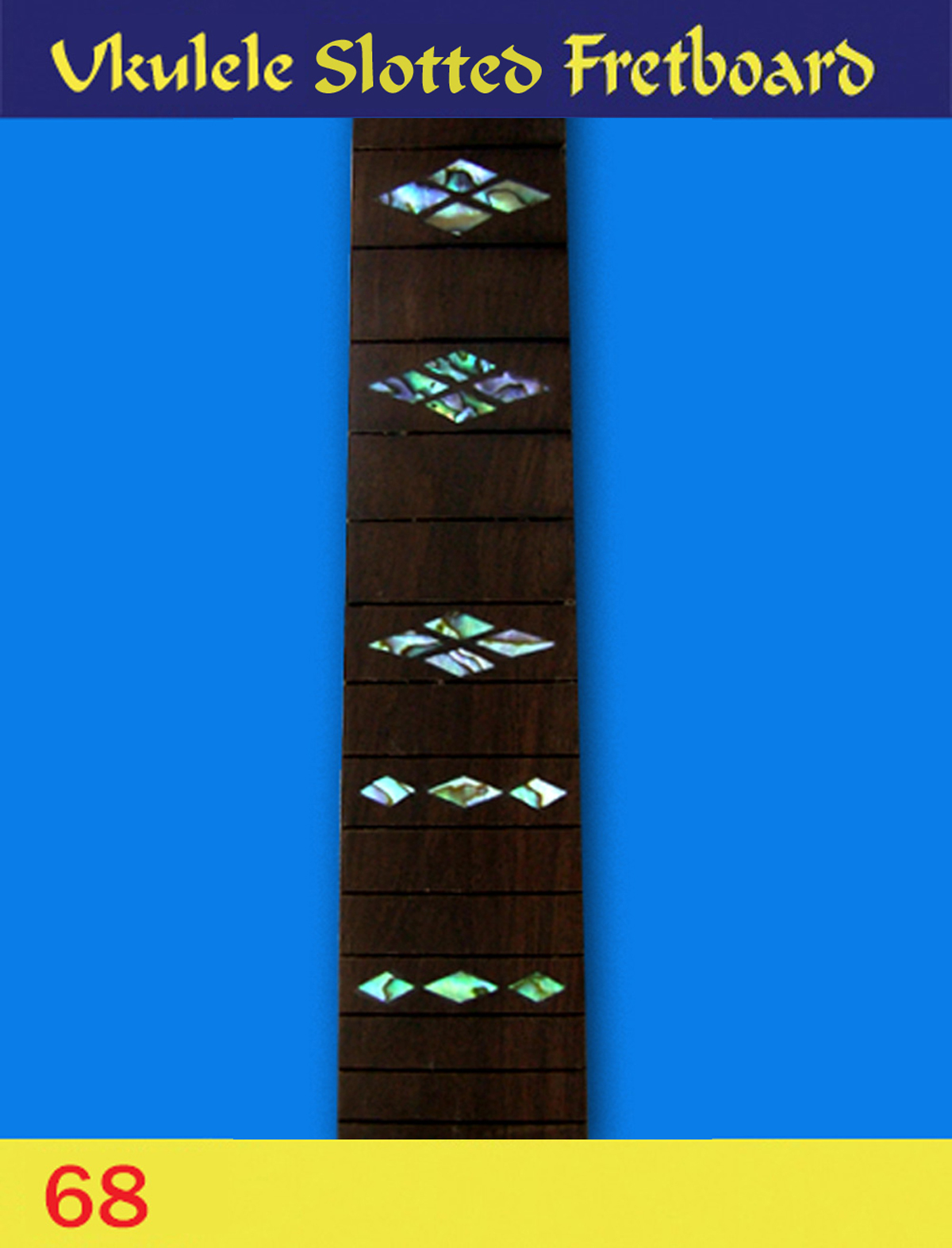 Bruce Wei, Tenor Ukulele Slotted Fretboard w/Abalone Inlay 68S