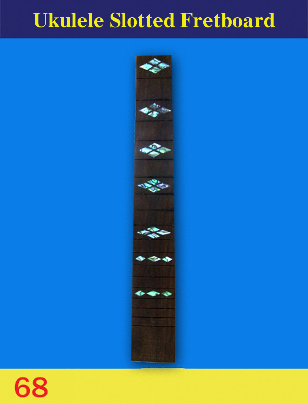 Bruce Wei, Tenor Ukulele Slotted Fretboard w/Abalone Inlay 68S