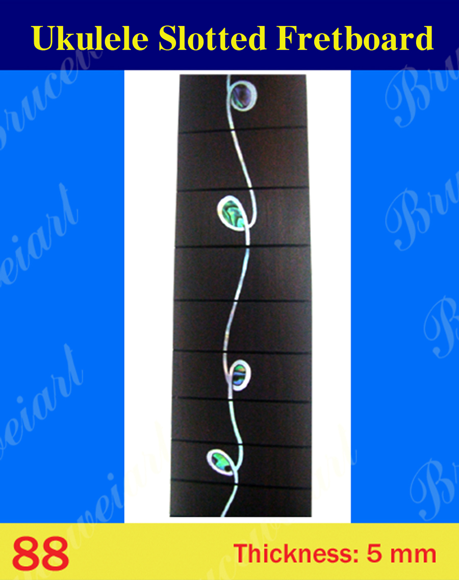 StewMac Slotted Fingerboard For Tenor Ukulele - Indian Rosewood Unfretted Fingerboard Ready For Installation